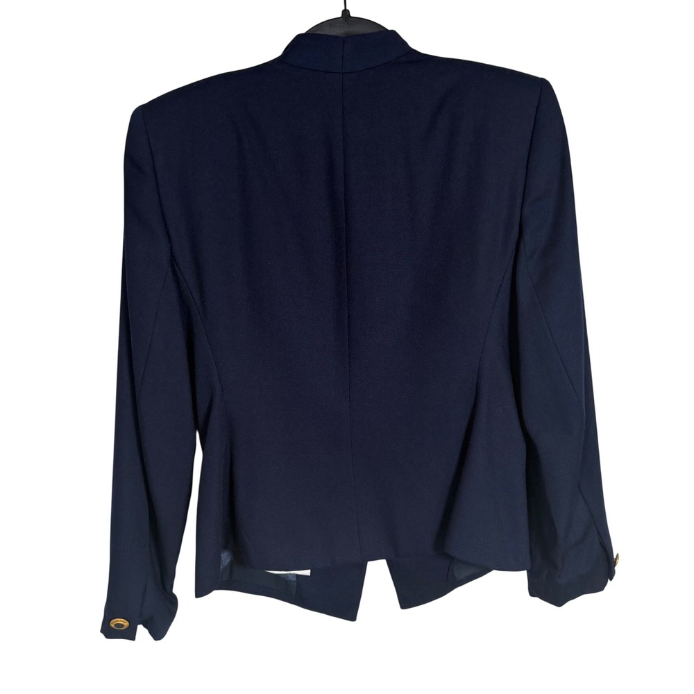 Petite Sophisticate Blue Gold Blazer Jacket Vintage 90s NWT Modern Size 6/8 - Picture 2 of 12